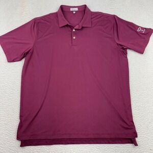 Peter Millar Summer Comfort Polo Shirt Men XXL Performance Stretch Golf Burgundy